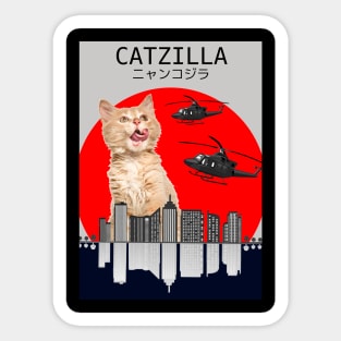 CATZILLA - GINGER CAT Sticker